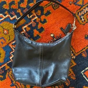 SOLD!! Coach black leather hobo bag